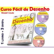 Curso Fácil De Desenho Livro + 3 Dvd Passo A Passo Completo - EDITORA