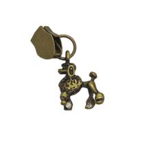 Cursor Puxador para Zíper N 5 - Ouro Velho - Cachorro Poodle - L1