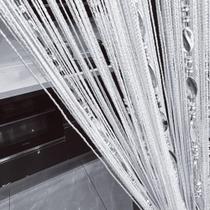 Curtain Ave Split String Beads 100x200cm brancas