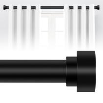 Curtain Rod, hei! querido ferro preto ajustável de 122-213 cm