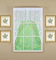 Curtain Swag Today's Curtain Songbird de renda semitransparente branca Curtain Swag Today's Curtain Songbird de renda semitransparente branca