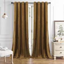 Curtain Timeper Light Blocking Velvet, 244 cm de comprimento, blackout