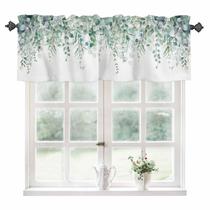 Curtain Valance TweetyBed, verde sálvia, eucalipto, aquarela