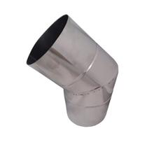 Curva 45 Inox 304 Escovado Para Chaminé Duto De 8 Polegad
