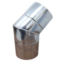 Curva 45 Para Chaminé Duto 6 Polegadas Inox 430 Brilhante