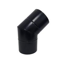 Curva 45 Para Chaminé Duto 7 Polegadas Preta 177mm Soldad