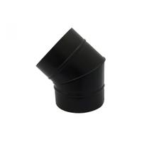 Curva 45 preta de 100 mm de diâmetro