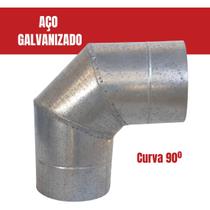 Curva 90 P/ Chaminé Duto 5 Polegadas Galvanizado, Lareiras - LAURINDO'S