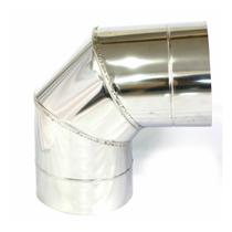 Curva 90 Para Chaminé Duto 7 Polegadas Inox 430 Brilhante Curva 90 Para Chaminé Duto 7 Polegadas Inox 430 Brilhante