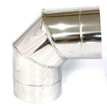 Curva 90 Para Chaminé Duto 9 Polegadas Inox 430 Brilhante Curva 90 Para Chaminé Duto 9 Polegadas Inox 430 Brilhante