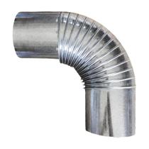 Curva Chaminé 90º Cano Joelho Galvanizado 115mm Para Fogão à Lenha N2 LareiraChurrasqueira - AMZ