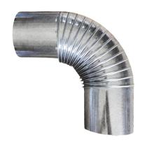 Curva Chaminé 90º Cano Joelho Galvanizado 120mm Para Fogão à Lenha N3 Lareira Churrasqueira - AMZ