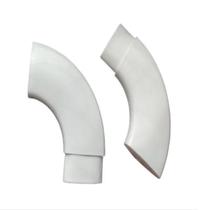 Curva corrimao nylon barra chata parede branca 1 par