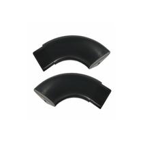 Curva corrimao nylon preto barra chata parede 1 par