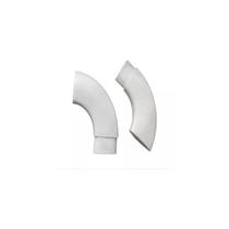 Curva de aluminio branco para corrimao chata parede par