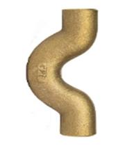 Curva de Transposição de Cobre Latão 22mm Sem Anel BKA