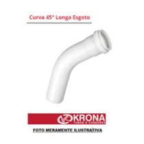 Curva Esgoto 100mmx45 Longa Krona Curva Esgoto 100mmx45 Longa Krona