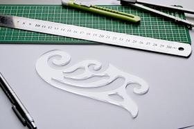 Curva Francesa Acrílica Transparente Pequena Ref 1105 - Fenix