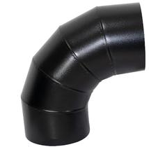 Curva Galvanizada Pint. Eletrostatica Preta 9" x 90 - Churrasqueira, forno, fogão, lareira