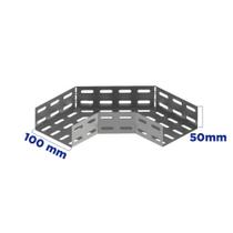Curva Horizontal Eletrocalha 90 Chapa 22 100 x 50mm Perfurada Jea