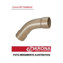 Curva p/Conexão Marrom 45 25mmx45 Krona Curva p/Conexão Marrom 45 25mmx45 Krona