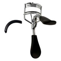Curvador, Modelador para Cílios, Aço Carbono, na cor Black, Com 1 refíl grátis. Curvador, Modelador para Cílios, Aço Carbono, na cor Black, Com 1 refíl grátis.