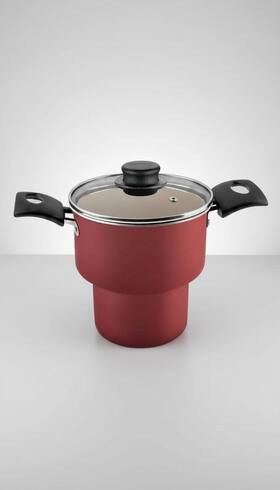 Cuscuzeira 14cm 1,9L Antiaderente Vermelha - Congratulations Store