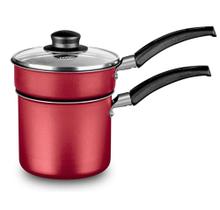 Cuscuzeira 2 Em 1 1l Antiaderente Tampa De Vidro 12cm