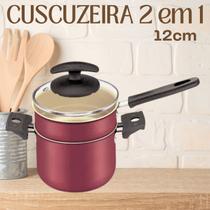 Cuscuzeira 2 em 1 individual Pequena 1,1 L CUZCUS VAPOR.