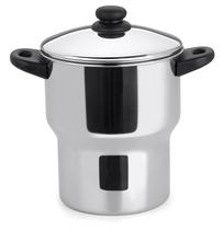Cuscuzeira Aço Inox 3L Aparelho Para Cuscuz Fogão Indução
