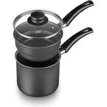 Cuscuzeira Antiaderente com Tampa de Vidro, 1 Litro, 12cm, Individual MTA Cuscuzeira Antiaderente com Tampa de Vidro, 1 Litro, 12cm, Individual MTA