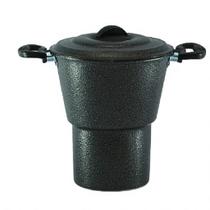 Cuscuzeira Brisa Nordestina Grande 2,7L Alumínio Reforçado Polido/Cores Cor:Craqueada