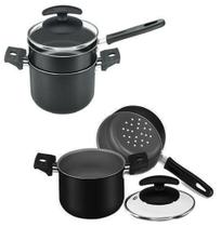 CUSCUZEIRA CALDEIRAO DE ALUMINIO BLACK COM TAMPA DE VIDRO Nº12 - FORTALEZA CUSCUZEIRA CALDEIRAO DE ALUMINIO BLACK COM TAMPA DE VIDRO Nº12 - FORTALEZA