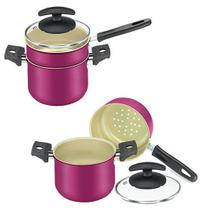 Cuscuzeira Caldeirão De Alumínio Cereja Tampa De Vidro Nº12 Cuscuzeira Caldeirão De Alumínio Cereja Tampa De Vidro Nº12