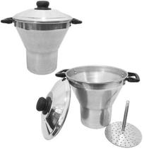 Cuscuzeira de Aluminio 14 Polido - Wr Aluminios