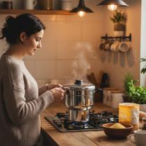 Cuscuzeira de Alumínio 2,9 Litros Leve Durável Tradicional Cozinha Fácil Uso