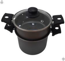 Cuscuzeira E Legumeira Nº14 c/Tampa de vidro Antiaderente -Alumínio Oliveira