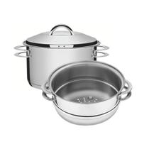 Cuscuzeira e Panela a Vapor Inox Tramontina 20cm Solar Cuscuzeira e Panela a Vapor Inox Tramontina 20cm Solar