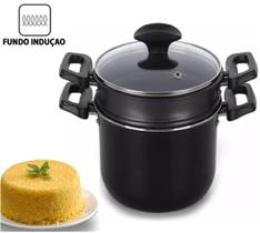 Cuscuzeira Fogão Indução Panela 2,4 Litros 16cm Antiaderente Multiflon Cuscuzeira Fogão Indução Panela 2,4 Litros 16cm Antiaderente Multiflon