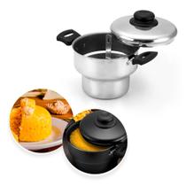 Cuscuzeira Grande 2,9L Antiaderente Alumínio Ideal para Cuscuz Nordestino de Forma Prática Sem Grudar Pronto em Minutos Cuscuzeira Grande 2,9L Antiaderente Alumínio Ideal para Cuscuz Nordestino de Forma Prática Sem Grudar Pronto em Minutos