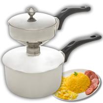 Cuscuzeira Individual de Aço Inox Com Alça Versátil Cozimento Legumes - Lyor Cuscuzeira Individual de Aço Inox Com Alça Versátil Cozimento Legumes - Lyor