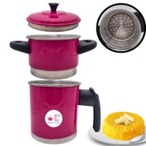 Cuscuzeira Individual Nordestino em Alumínio N10 Rosa Pink 1 Porção Cuscuzeira Individual Nordestino em Alumínio N10 Rosa Pink 1 Porção