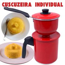 Cuscuzeira Individual Nordestino Vermelho 25 cm altura Cuscuz Recheado Cuscuzeira Individual Nordestino Vermelho 25 cm altura Cuscuz Recheado