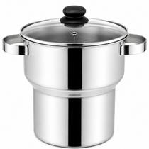 Cuscuzeira Inox 3 Litros Forma Tampa De Vidro Para Indução cozimento a vapor Cuscuzeira Inox 3 Litros Forma Tampa De Vidro Para Indução cozimento a vapor