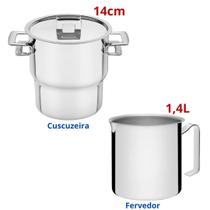 Cuscuzeira Inox Farinheira Açucareiro Porta Guardanapo ou Paliteiro Tramontina Cuscuzeira Inox Farinheira Açucareiro Porta Guardanapo ou Paliteiro Tramontina