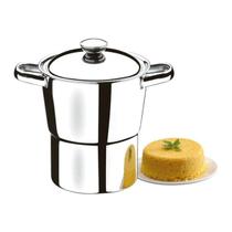 Cuscuzeira Lyon 2L 16cm em Aço Inoxidável Polido Sem Revestimento Brinox