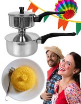 Cuscuzeira nordestina Individual Paulistinha Nordestina Fogão elétrico Indução E Gás Aço Inox Pequena Cuscuz Fofinho e pronto na hora