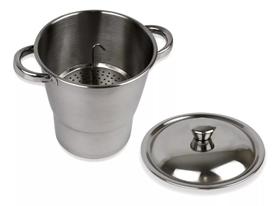 Cuscuzeira Nordestina Pequena Inox 16cm Panela De Cuscuz - Fratelli