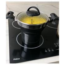 Cuscuzeira para fogão de indução esmaltada