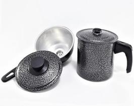 Cuscuzeira Porção Individual Nordestino Alumínio Craqueada Cuscuzeira Porção Individual Nordestino Alumínio Craqueada